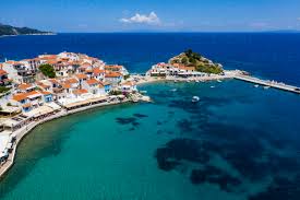 This is the administrative centre and main harbour of the island, and its tunnel of eupalinos: Www Westend61 De Images 0001458102pw Aerial By