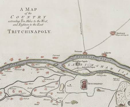 Map of Tritchinapoly - Sarmaya