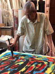 There is evidence of light wear and handling around the edges of the painting, but the paint layers are healthy. Luminaries Of Our Times Lim Tze Peng