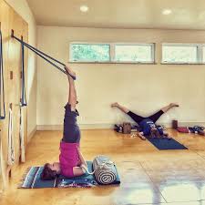 Salambasarvangasana Using The Yogaropewall Yogaropes Yoga Yogi Yogini Shoulderstand Viparitakarani Prop Restorative Yoga Yoga Rope Iyengar Yoga