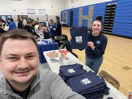We are at Anamosa High School's career fair this morning talking with  students about considering a career in working for a nonprofit!