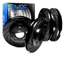 Details About For 2007 2015 Toyota Tundra Front Rear Eline Black Drill Slot Brake Rotors