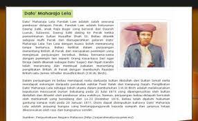 Beliau berketurunan daeng selili, anak raja bugis yang berasal dari daerah luwuk, sulawesi. Pengenalan Dato Maharaja Lela Cute766