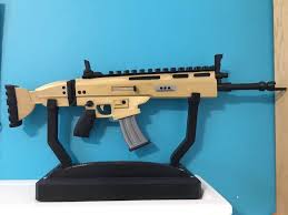 Everyone blindly picks there fortnite nerf blaster to defend their base in a real life battle. Fortnite Scar Replica Full Size Prop Machine Gun Game Life