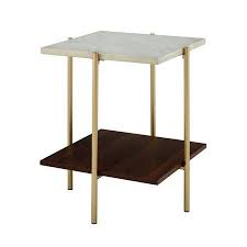 Jackie Multi Tone Square End Table By Bellamy Studios Walmart Com In 2020 Marble Side Tables Stylish Side Table Side Table Wood