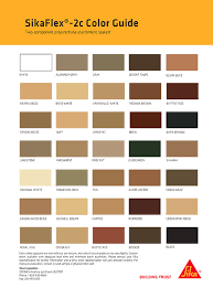 sikaflex polyurethane sealant color chart best picture of