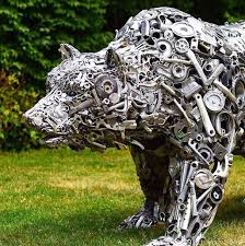 Scrap Metal Becomes Life Size Animal Sculptures Daniel Swanick 234 free photos of metal animals. scrap metal becomes life size animal