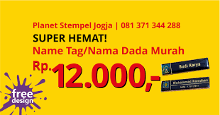 Walaupun kami melayani name tag akrilik jogja, bukan berarti yang di luar jogja tidak bisa dilayani lho. Name Tag Jogja Murah Cetak Nama Dada Jogja Bisa Satuan