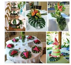 Check spelling or type a new query. 48 Tropical Leaves Table Decorations Jungle Theme Party Decor Etsy