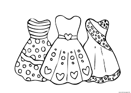 You should use this picture for backgrounds on computer. Three Dress Coloring Pages Printable