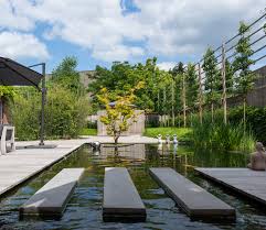 strakke stadstuin met vijver stadstuin waterpartij tuin