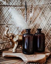 Apothekerflaschen Ginflaschen Boho Vintage Hochzeit Dekoverleih Koln Bonn The Featherette Apothekerflaschen Hochzeit Deko Tisch Vase