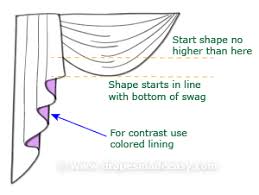 You can find them at home decor or hardware stores in a once your branch or other curtain rod is mounted, you'll drape the burlap over the branch. Swags And Cascades How To Make Your Own Cascade Curtain Sewing Pattern Swags And Tails No Sew Curtains