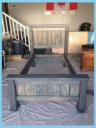 Parke white twin loft bed. Diy Twin Bed Frame Plans From Anna White Stained In Minwax Charcoal Grey Total Cost For Diy Twin Bed Frame Diy Twin Bed Diy Wood Headboard