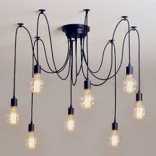 8 Bulb Base Spider Light Pendant Light Ceiling Octopus Etsy In 2020 Diy Chandelier Hanging Ceiling Lights Hanging Lights