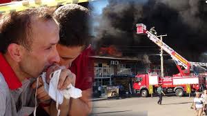 Ekiplerin yangını söndürme çalışmaları sürüyor. Karabuk Te Mobilya Atolyesinde Yangin Is Yeri Calisanlari Gozyaslarini Tutamadi Son Dakika Haberleri