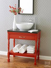 It has a solid counter that holds the two sinks and a wooden frame but there's also a storage. Single Vanity Design Ideas Better Homes Gardens