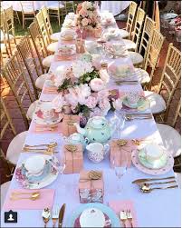 High Tea Table Table Decoration Tea Party Table Bridal Tea Party Tea Decor