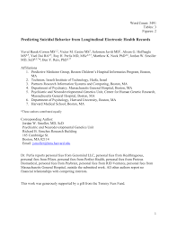 Admission education more information wrong alfonso? Pdf Predicting Suicidal Behavior From Longitudinal Electronic Health Records