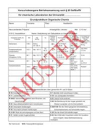 Betriebsanweisung nach awsv muster : Versuchsbezogene Betriebsanweisung Muster Pdf Integriertes