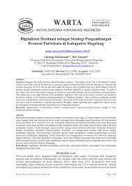 Untuk memenuhi keinginan milenial, pariwisata di indonesia mengembangkan konsep pariwisata berkelanjutan atau yang akrab disebut sustainable tourism. Pdf Digitalisasi Destinasi Sebagai Strategi Pengembangan Promosi Pariwisata Di Kabupaten Magelang