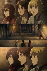 Eren Armin And Mikasa Attack On Titan Shingeki No Kyojin Season 3 Attack On Titan Eren Attack On Titan Ships Attack On Titan