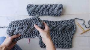 Cable knit fingerless gloves pattern. Chunky Cable Knit Set Fingerless Gloves And Ear Warmer The Snugglery