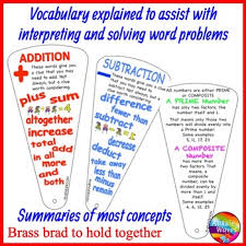 Math Fan A Mini Anchor Chart For Math Vocabulary