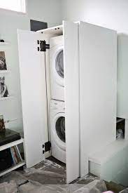 Hidden Washer And Dryer Cabinet A Beautiful Mess