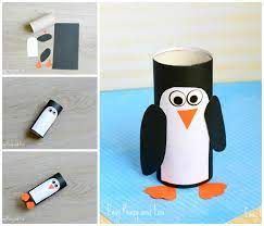 Your penguin is finished and should now stand up on his own. Paper Roll Penguin Craft Winter Crafts For Kids Easy Peasy And Fun