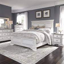 The paint used here is bm sweatshirt gray. Liberty Furniture Abbey Park 4pc Panel Bedroom Set In Antique White Est Ship Time Is 8 10 Weeks
