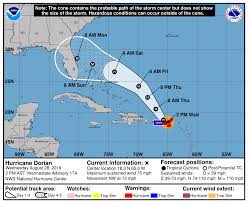 Coast or in any territory in the atlantic or pacific oceans. National Hurricane Center S Noaa Updates For Dorian Aug 28 Heavy Com