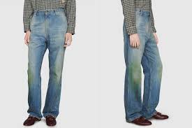 Levi's® red tab sweats & wfh loungewear. Gucci Debuts 1 200 Jeans Designed With Grass Stains Around The Knees People Com