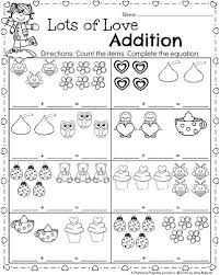 Kindergarten Math And Literacy Worksheets For February Planning Playtime Kindergarten Math Worksheets Math Addition Worksheets Valentine Math Worksheet
