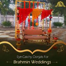 At Ccc We Always Care About Your Traditions We Provide Beautifully Decorated Oonjals Exclusively For Tamil Br In 2020 Wedding Venues Wedding Hall Wedding Decorations