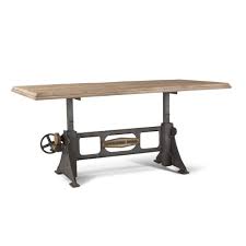Industrial Adjustable Height Wood Dining Pub Table 83 Vintage Industrial Dining Table Industrial Dining Table Pub Table