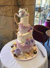 Topsy Turvy Afternoon Tea Inspired Wedding Cake Tea Party Cake Afternoon Tea Cakes Cake Structure