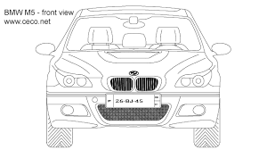 At the right part of the rectangle draw the hood and shape of the front bumper. Autocad Drawing Bmw M5 Sedan Automobile 5 Series Front View Dwg