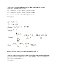 Nilai rata rata ulangan matematika dari kedua kelas adalah 5 38. Contoh Soal Statistika Dan Contoh Soal