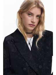 Niza Cappotto Desigual Prezzo Cappotto Desigual COAT_PATCH_BLACK Nero –