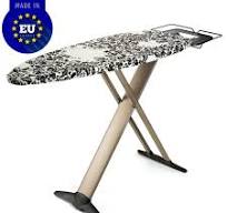 Bartnelli Pro Luxury Ironing Board - Extra Wide 51x19” Steam Iron Rest,  Adjustable Height, T-Leg Foldable, European Made