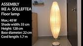 New ikea majorna 13 table lamp white grey modern paper gx53 703.238.55 diffused. Ikea Sjopenna Floor Lamp Review Youtube