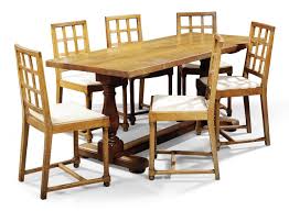 heal & son ltd oak dining table and chairs
