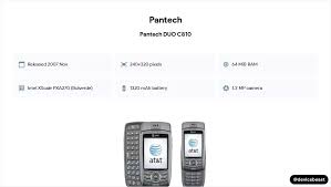 Pantech DUO C810 Full Device ...