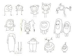 simple character design made with black outilnes female character design character design simple character