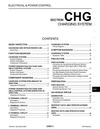Nicoclub.com purchases, downloads, and maintains a comprehensive directory of nissan factory service manuals for use by our registered members. 2010 Nissan Maxima Charging System Section Chg Pdf Manual 24 Pages