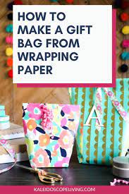 It's easy, inexpensive and is the perfect way to wrap awkwardly shaped items. How To Make A Gift Bag From Wrapping Paper Designertrapped Com