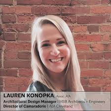 Today is Wednesday and a great day to acknowledge another successful woman  from AIA Cleveland! Today we celebrate Lauren Konopka, Assoc. AIA from HSB  Architects + Engineers. Lauren is a very talented