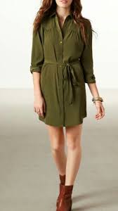 Olive Green Dress Brown Boots Fashion Clothes Edgy Fashion