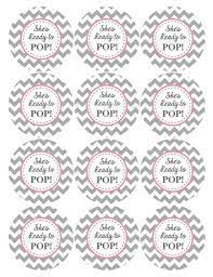 Printable She S Ready To Pop Gum Pink Grey By Bumpandbeyonddesigns Etiquetas Baby Shower Baby Shower Tematico Babyshower Decoracion